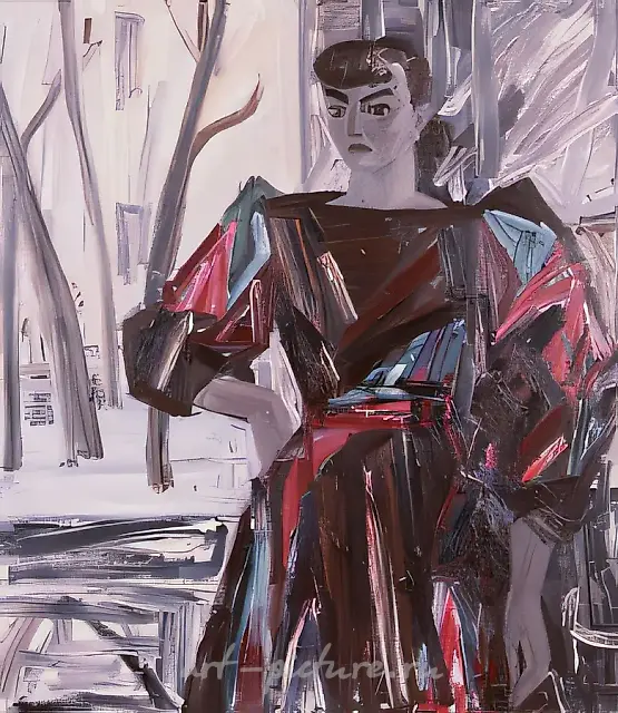 Self-portrait, 1985, canvas, oil, 120x100. Private collection