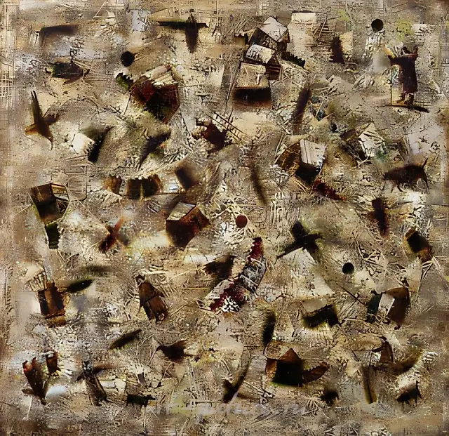 Winter, 1991, canvas, oil, 100x100 Private collection. USA