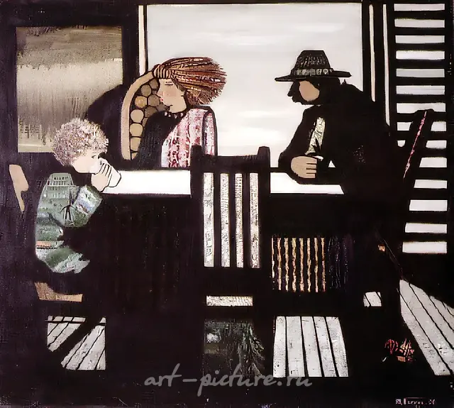 Glass of Milk, 1990, canvas, oil, 80X92