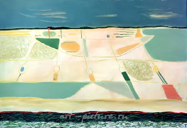 船，1990年，布面油画，130×180厘米。国立特列恰科夫画廊收藏。莫斯科。
