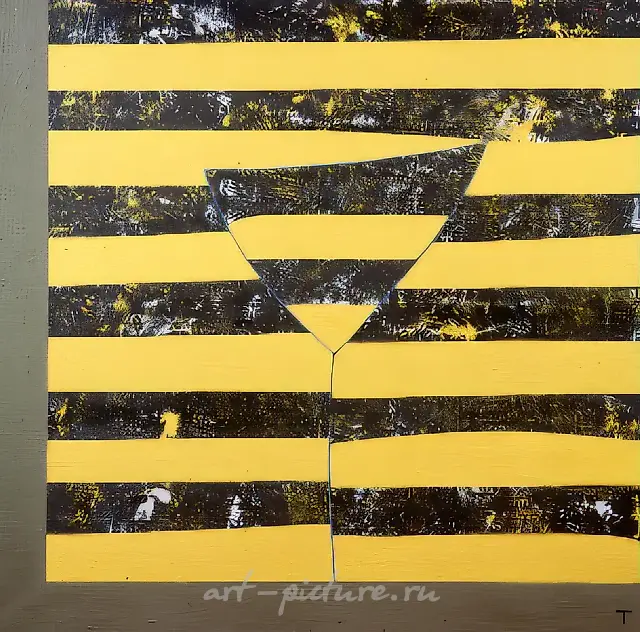 花，1993年，油画布，120×120厘米。作者自藏。