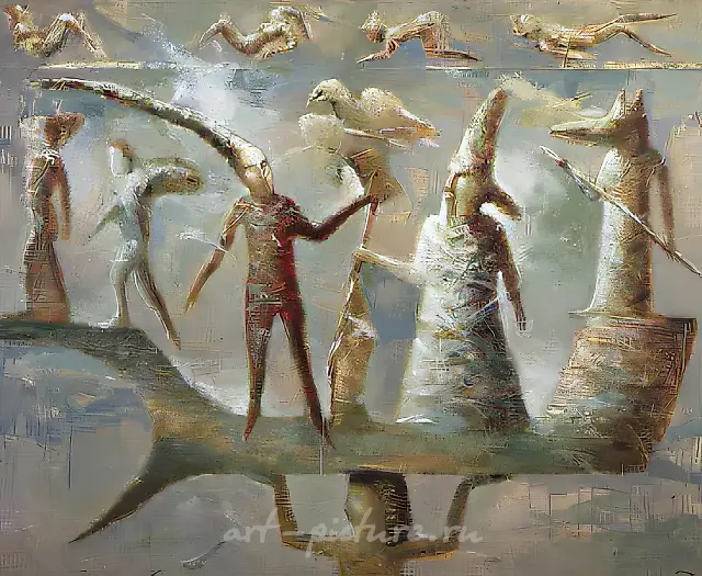 Путешествие, 1994, холст, масло, 100x116, $1.600, Частная коллекция. Германия.