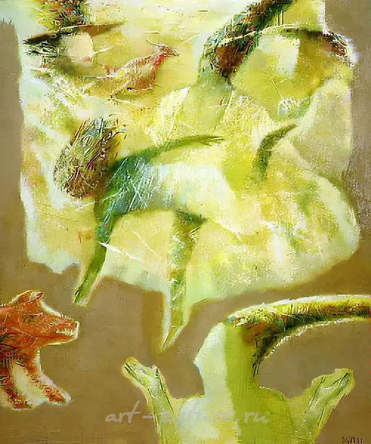 Пикник, 1993, холст, масло, 120x100, $1.200, Собственность автора.