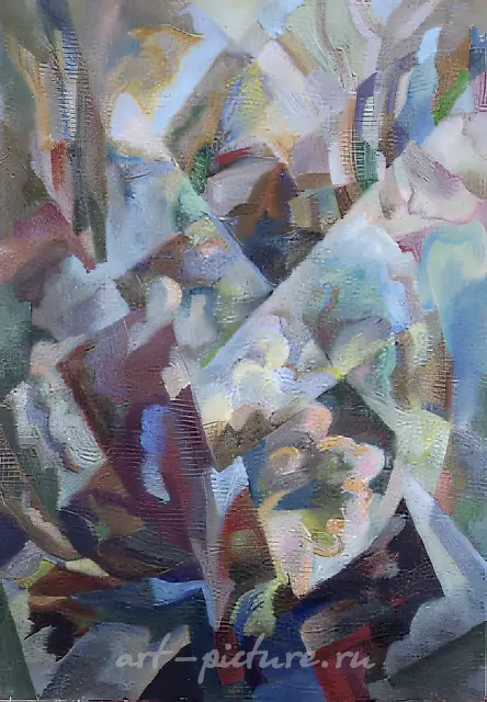 Blooming Bush, 1994, canvas, oil, 60x40