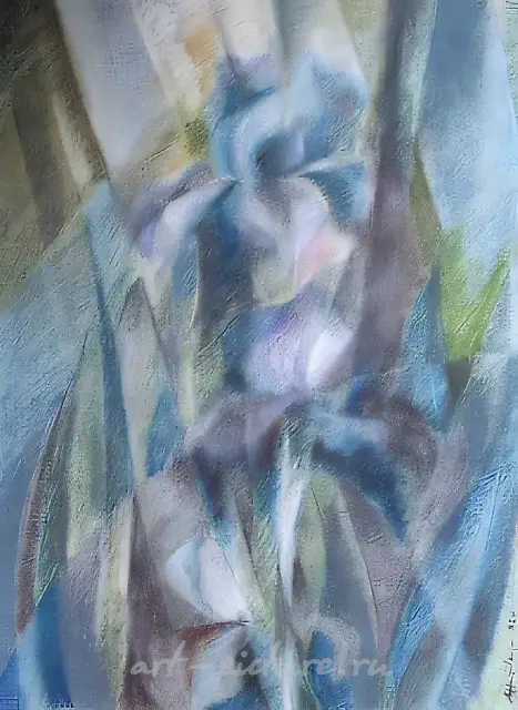 Irises, 1992, paper, pastel, 65x45