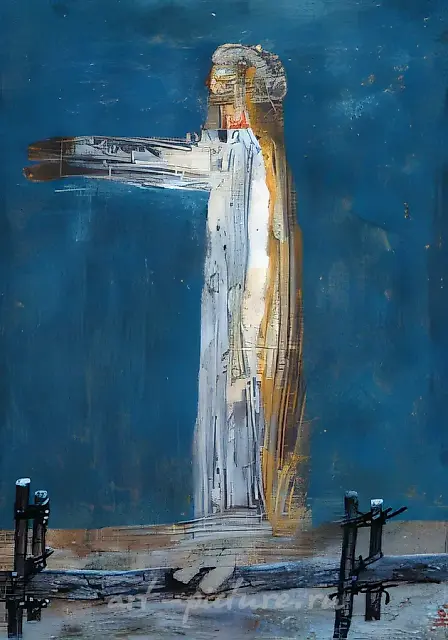 Balance, 1988, plywood, oil, 65x45