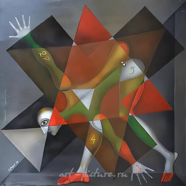 系列，1991年，布面油画，100x100