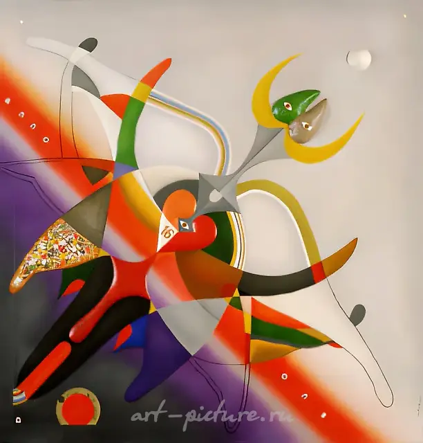 球状闪电，1995年，油画，布面，140x140