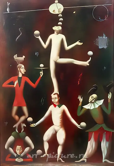 Спектакль, 1977, холст, масло, 170х120