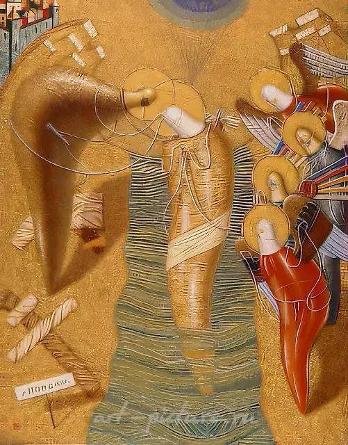 Baptism, 1994, canvas, oil, 100x80