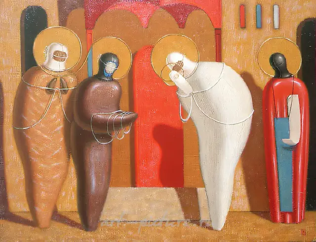 Purification, 1994, canvas, oil, 80x100