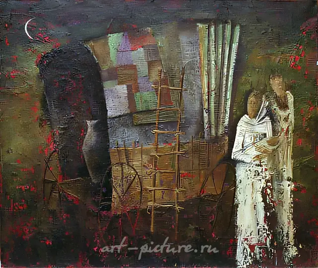 Exodus to Egypt, 1992, canvas, oil, 60x70 Author`s property