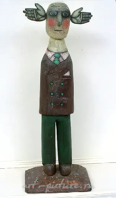 Петрович, 1994, дерево, масло, 46х17х13. Собственность автора