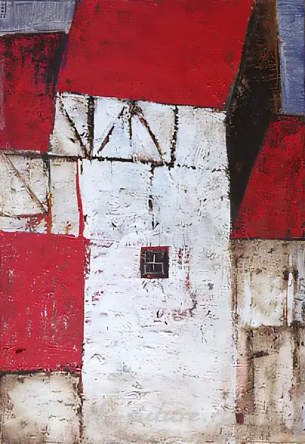 Белый дом, 1993, холст, масло, 50х35. Собственность московской галереи