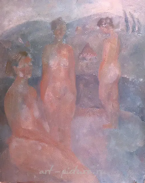Обнажённые, 1972, холст, масло, 100х90. Собственность автора