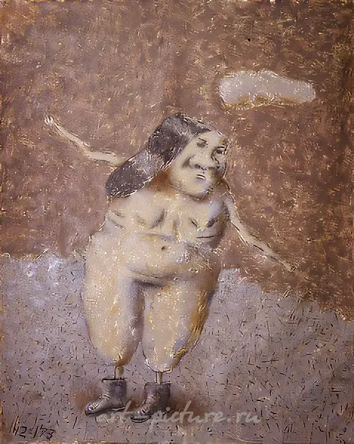142-173，1993年，蜡布，油画，173×142。作者所有。