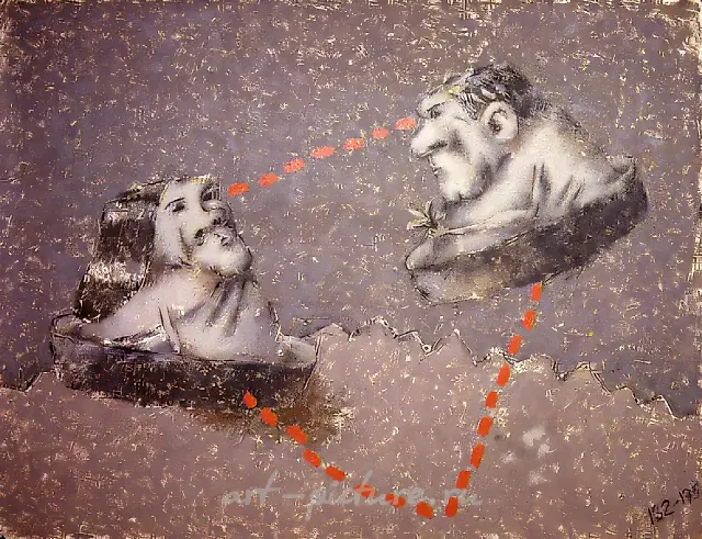 132-175，1993年，油布，油画，132x175。作者自藏。