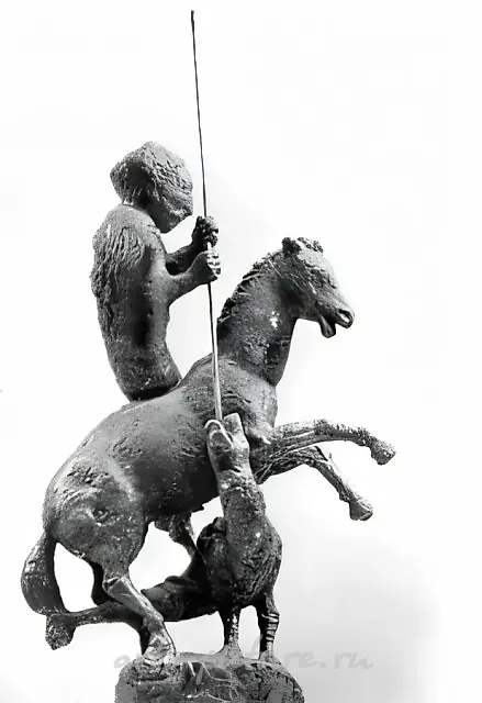 Георгий Победоносец, 1990, бронза, высота 70 Собственность автора