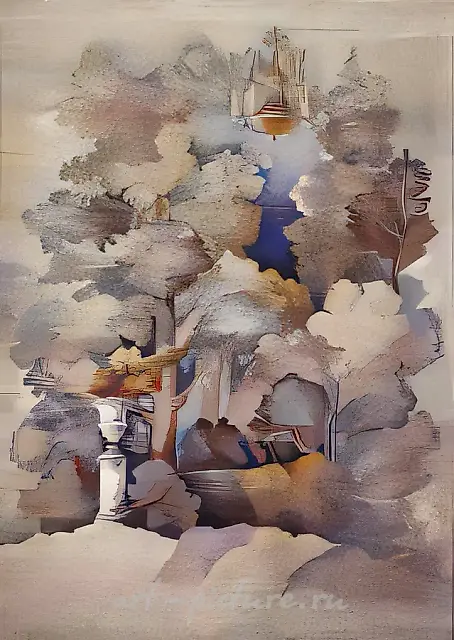 18th Century. Park, 1994, tapestry, fabric, hand weaving, 340x250 Property of the State Tretyakov Gallery. Moscow