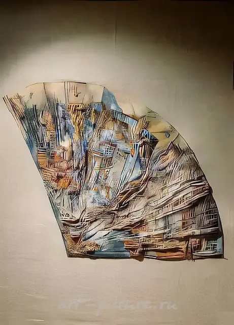 Artist`s Window, 1993,  silk, cotton, fabric, author`s technique, 270x240 Property of  the Art Museum. Cincinnati