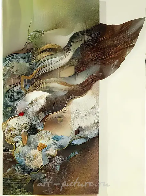 Wings for a Fly (diptych, the right side), 1991, textile, author`s technique, painting, weaving, 250x200 Private collection. Italy