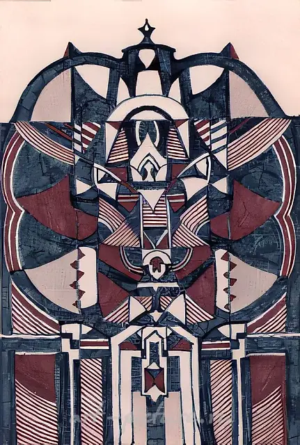 Simmetrina 1, 1976, paper, felt pen, 18x12 Author`s property