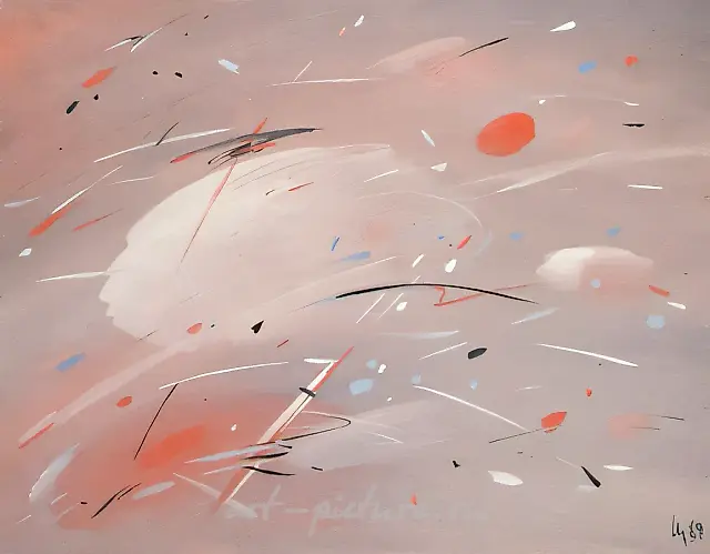 颂歌，1989年，纸本、水粉，40x50。作者自藏。