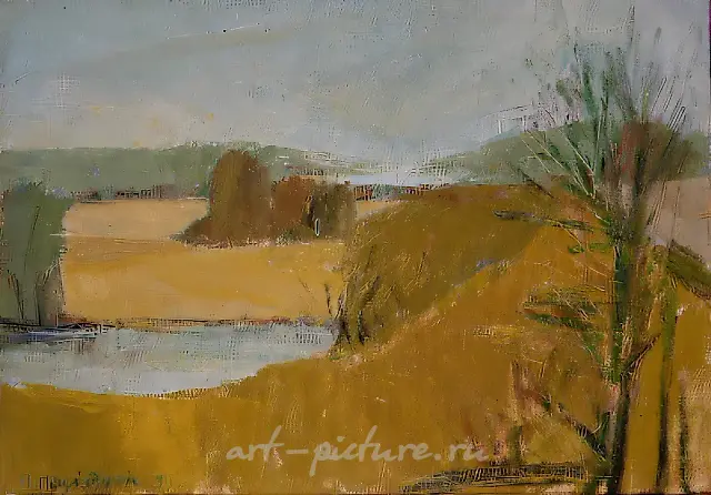 Tarusa. October, 1984, canvas, oil, 38x46 Author`s property