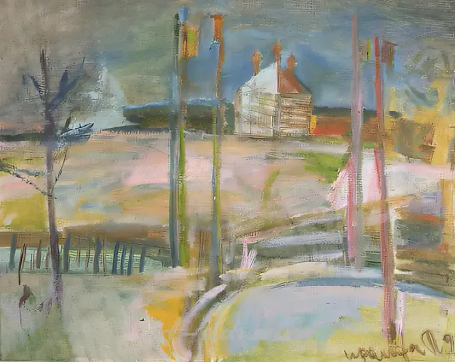New Starling-boxes, 1993, canvas, oil, 80x100 Author`s property