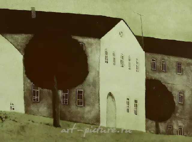 City Motive, 1993, coloured aquatint, 36x47 Aurhor`s property
