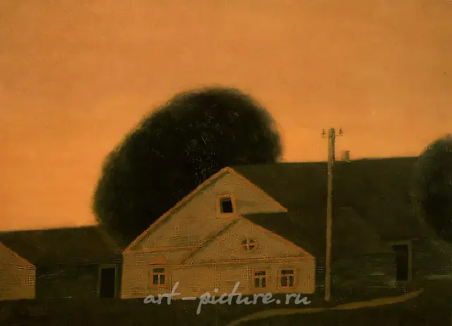 Landscape with a Path, 1993, coloured aquatinta, 36x48 Aurhor`s property