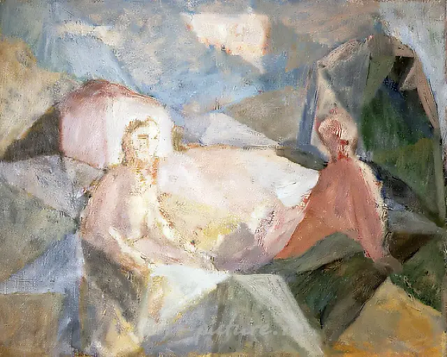Dialogue, 1986, canvas, oil, 70x90 Author`s property