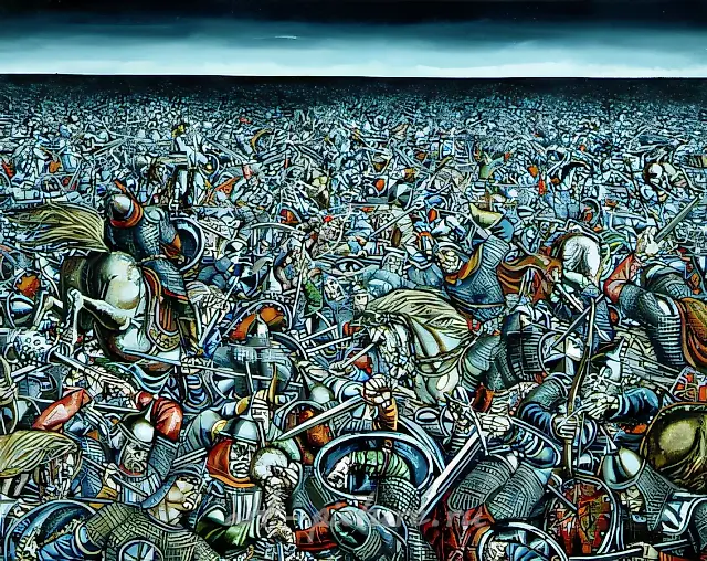 Битва, 1986, холст, масло, 120х80 Министерство культуры Турции