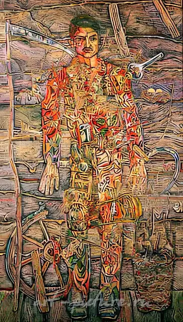 Portrait of Andrei Tarkovskii, 1976, canvas, oil, 180x100 Collection of Norton Dodge. Maryland University. Washington. USA.