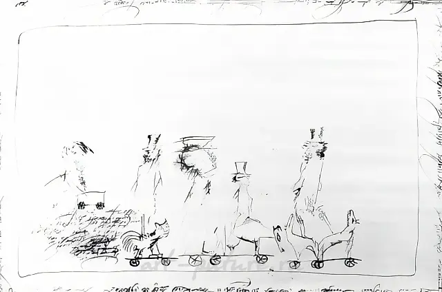 From the Series "Time to Live", 1965, paper, indian ink, 73x52 Private collection. Russia