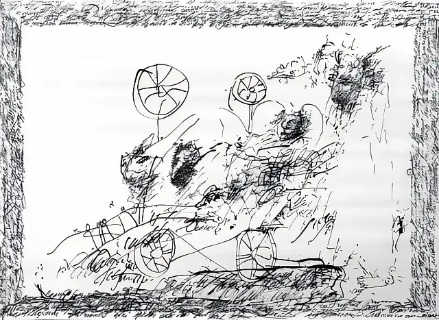 Без названия, 1966, бумага, тушь, 54х40 Частное собрание. Россия