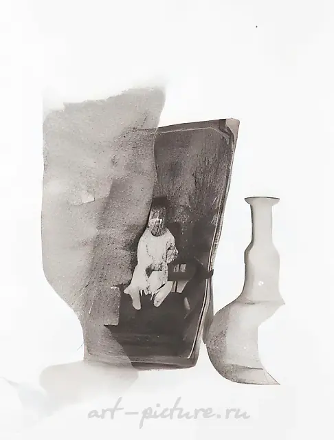 未完成的静物画N1，1992年，纸本，水粉，22×27cm，作者自藏