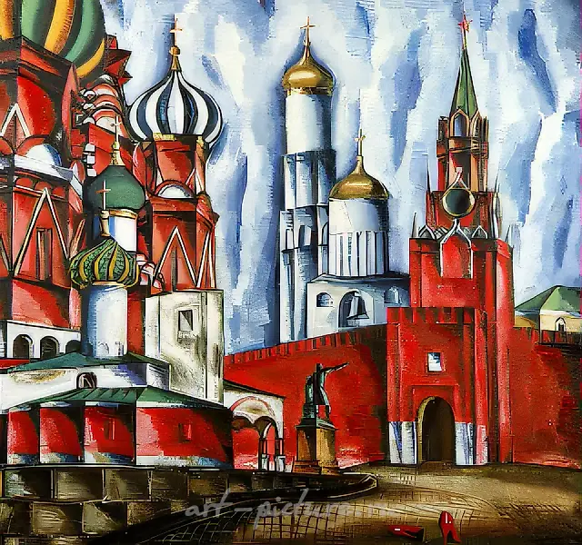 Красная площадь, 1993, холст, масло, 120х130. Собственность автора