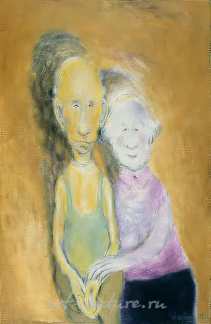 Old Man and Old Woman, 1991, canvas, oil, 95x63,5 Author`s property
