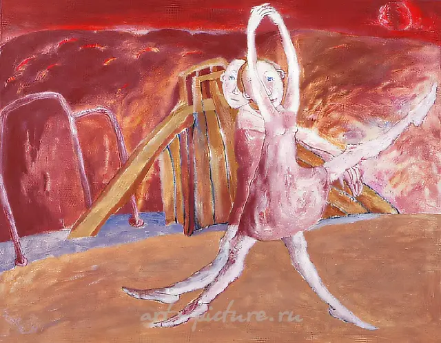 女孩三号，1994年，布面油画，73×92厘米。作者自藏。
