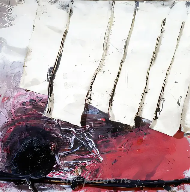 From the Series "A Wing". No.3, 1993, Oil, tempera on canvas, 160x155 Author`s property