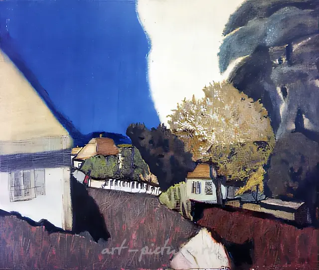 夏天，1991年，布面油画，75×90厘米。『首都银行』收藏。莫斯科。
