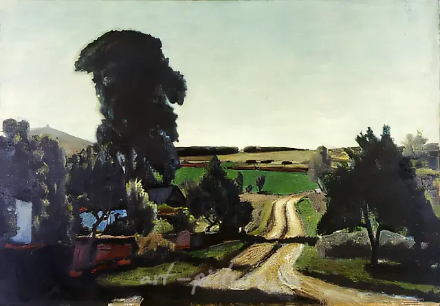 早晨，1989年，布面油画，80×120厘米。收藏于俄罗斯文化部。