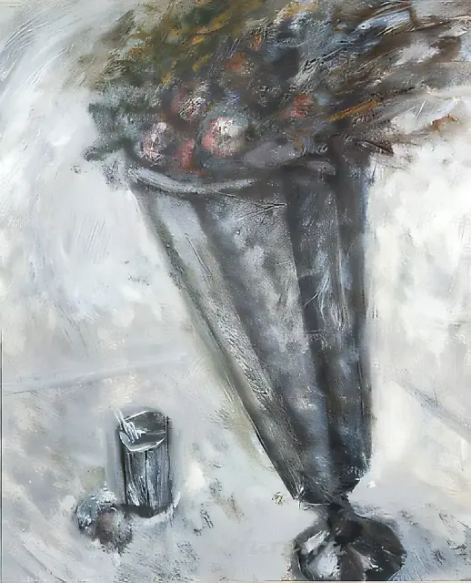 花束，1990年，布面油画，50×60厘米。私人收藏。莫斯科。