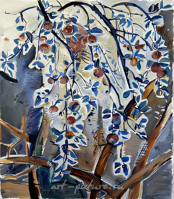 Apples, 1995, canvas, oil, 50 x 45 cm Author`s property