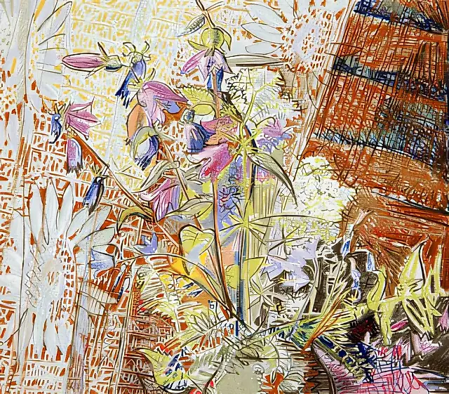 Букет с колокольчиками., 1996, бумага, пастель, 45х50 Собственность автора