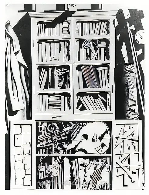 衣橱，1970年，纸板，铅笔，120×180厘米。作者自藏。