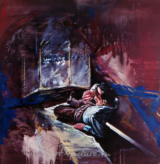 窗户，1993年，布面油画，100×100
