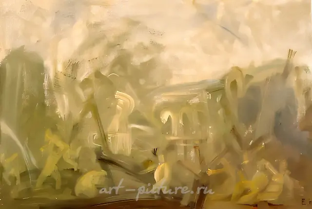 Nymphs in an Old Park, 1994, canvas, oil, 125x180 Author`s property
