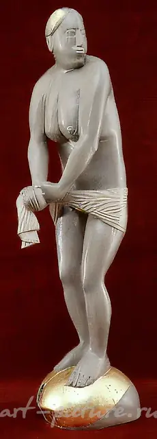 At the River, 1991, wood, levkas, gilt, 90x34x25 Author`s property